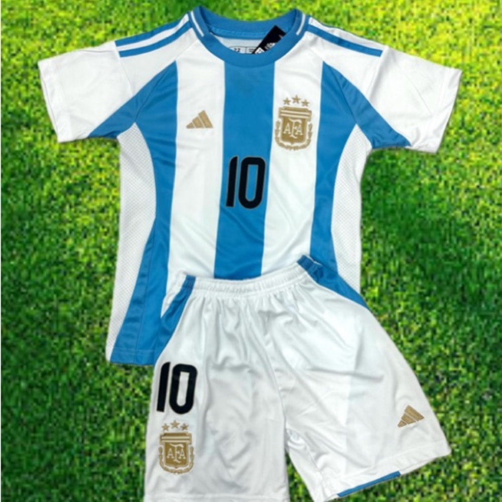 Messi Youth Adidas Soccer Jersey Kids Kit Jersey+ Shorts (MEDIUM) (26) - Picture 2 of 2